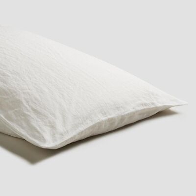 White Linen Pillowcases (Pair) - Super King