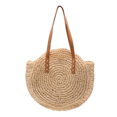 Round straw bag "Cyprus"