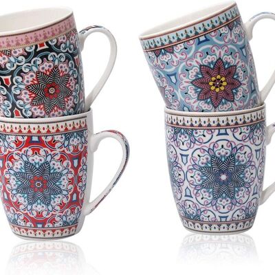 Ceramic mug "BOCHO" in 4 designs. Dimension: 9.5x10cm Capacity: 360ml LM-301
