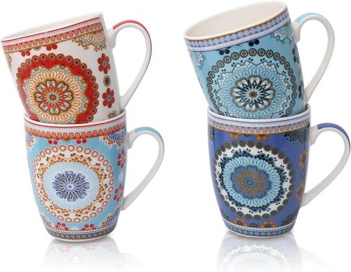 Ceramic mug "BOCHO" in 4 designs. Dimension: 9.5x10cm Capacity: 360ml LM-303