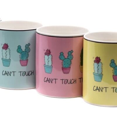 "CACTUS" ceramic mug with box in 4 colors. Dimension: 8x9.5x8cm Capacity: 330ml LM-314