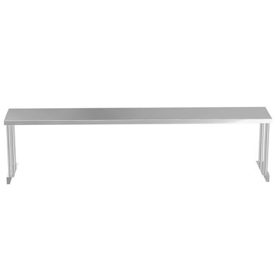 Livingandhome Single Tier Over Shelf Prep Table Stainless Steel Top Overshelf Catering