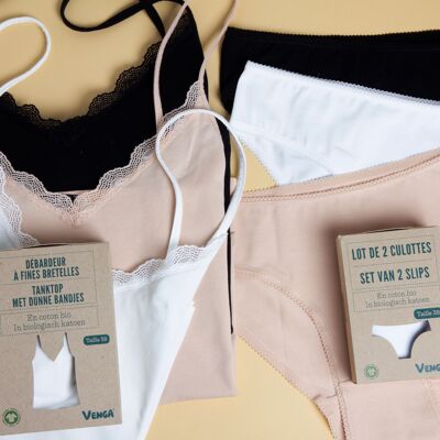Pack of 2 organic cotton briefs