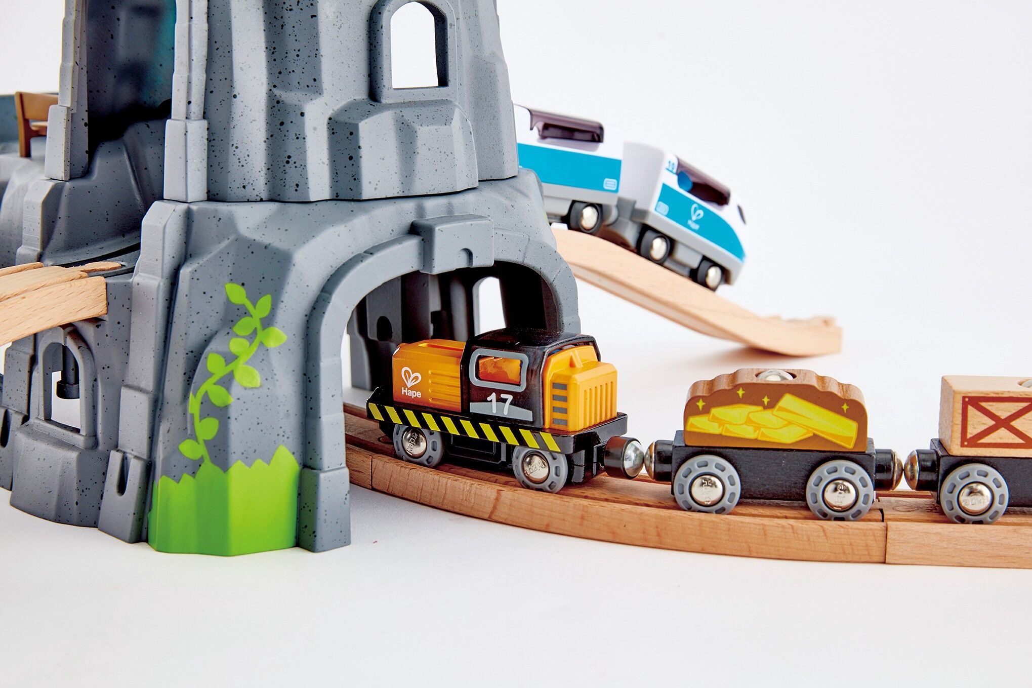 Mountain tunnel with sounds and lights