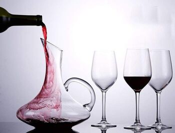 Carafe à vin en verre au design original. Dimension : 20x25cm Capacité : 1500ml MB-1804 3
