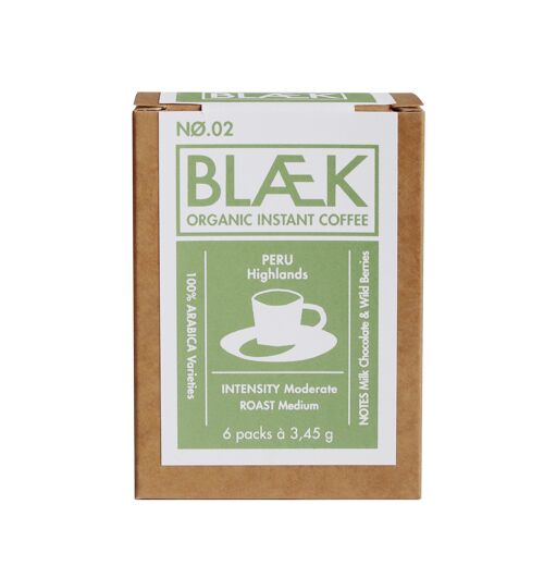 BLÆK Instant Coffee NØ.2 - To-Go Box - Peru