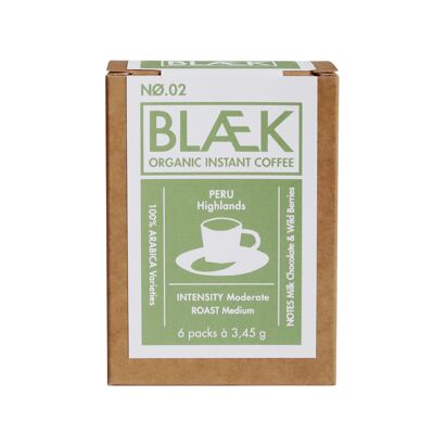 Café instantáneo BLÆK NØ.2 - Caja para llevar - Perú
