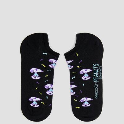 BeSnoopy Fun Black - 100% Organic Cotton Ankle Socks