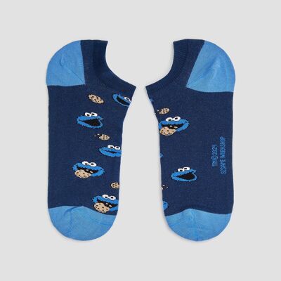 BeSesameStreet Cookie Monster - 100% Organic Cotton Ankle Socks