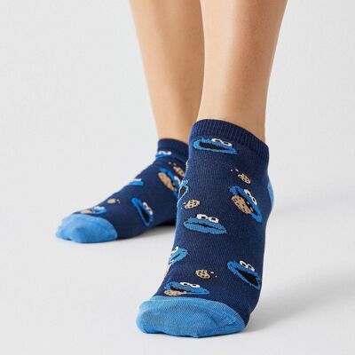 BeSesameStreet Cookie Monster - Chaussettes 100 % coton biologique