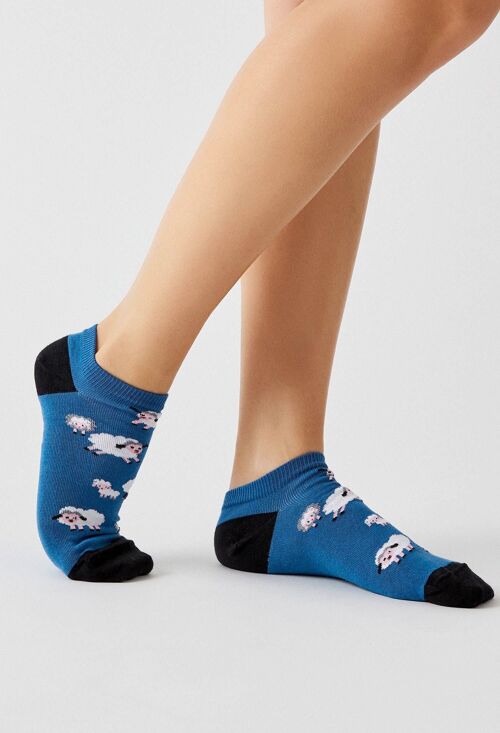 BeSheep Blue - 100% Organic Cotton Ankle Socks