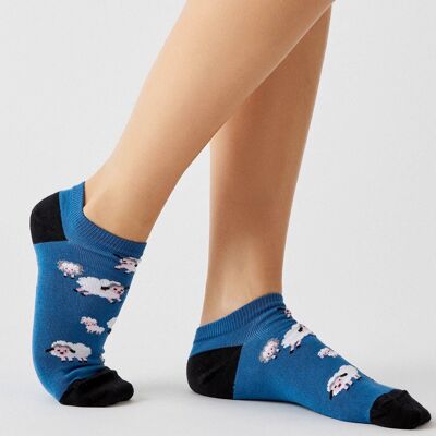 BeSheep Blue - 100% Organic Cotton Ankle Socks