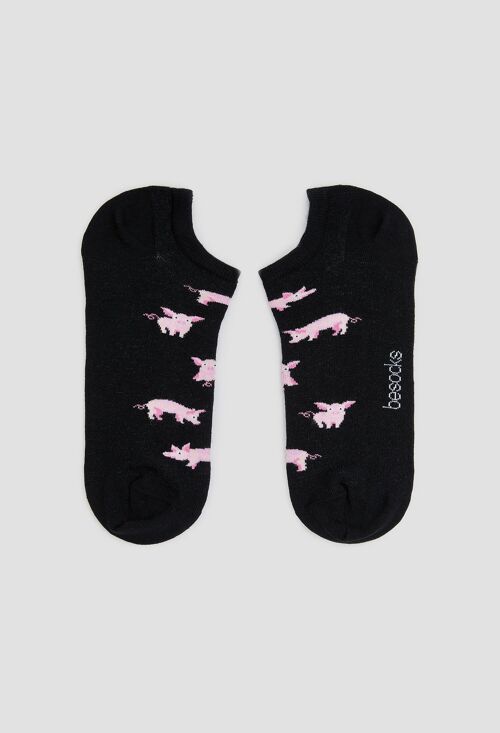 BePig Black - 100% Organic Cotton Ankle Socks