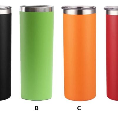 Thermos en acier inoxydable en 4 couleurs. Dimension : 7,5x21cm Capacité : 500ml SD-197