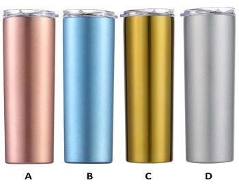 Thermos en acier inoxydable en 4 couleurs.   Dimension : 7.4x21.2 cm Capacité : 500 ml SD-198 1