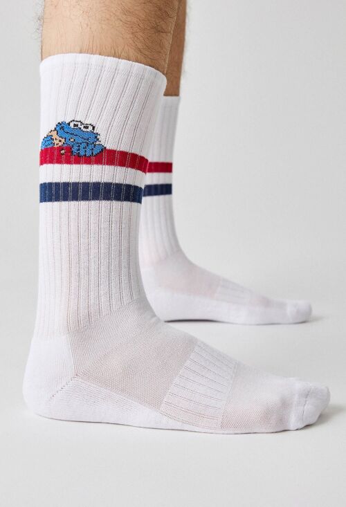 BeSesameStreet Street Cookie Monster - 100% Organic Cotton Socks