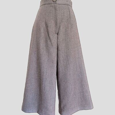 Pantalon en tissu de laine mélangée fine