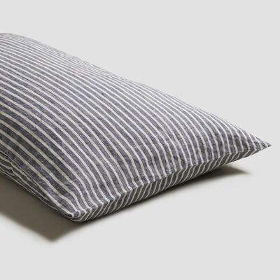 Midnight Stripe Linen Pillowcases (Pair) - Standard