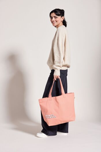 SAC SHOPPING MAMAN D’AMOUR ROSE 3