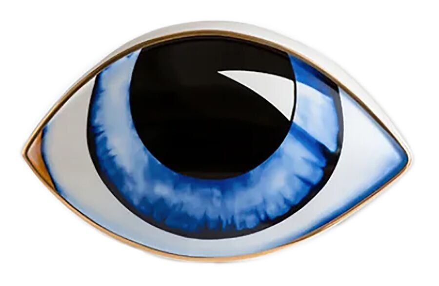 Keramikdekoration „EVIL'S EYE“ in blauer Farbe. Abmessung: 18x11cm SD-050B