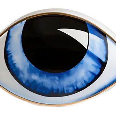 Decoro in ceramica "EVIL'S EYE" colore blu. Dimensione: 18x11 cm SD-050B