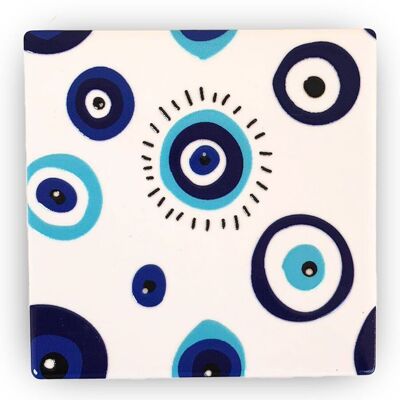 	"Sottobicchiere in ceramica "EYE". 10x10 cmSD-062B