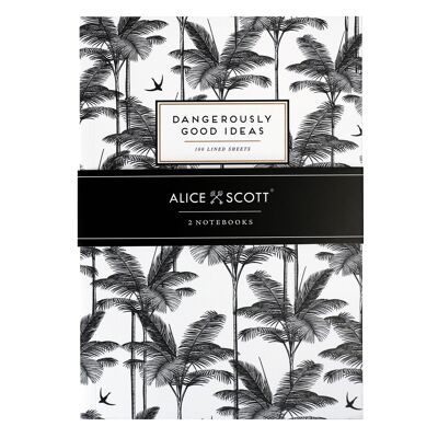 Alice Scott Juego de 2 cuadernos delgados A5