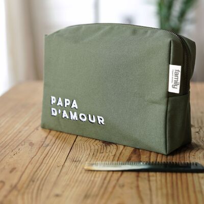 PAPA D’AMOUR OLIVE GREEN TOILETRIES BAG