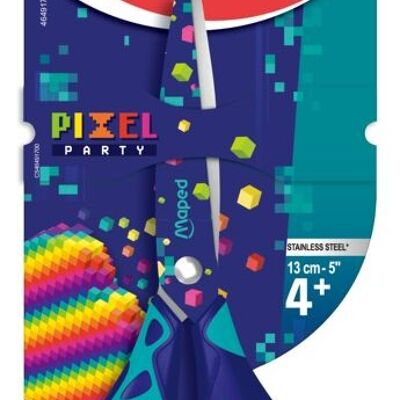 TIJERAS DE FIESTA PIXEL 13CM CAJA PRUEBAME