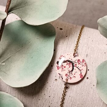 bracelet Sully – hirondelles et fleurs de cerisier 0737 1