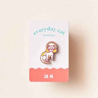 Everyday Cat Emaille Pin - Zuhören