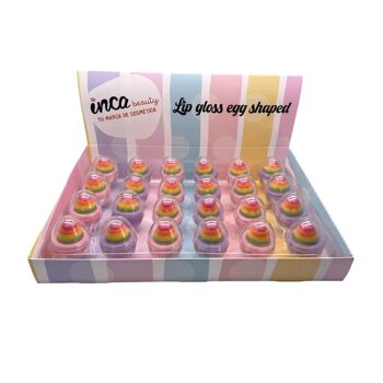 Gloss à lèvres multicolore pour enfants dans une boîte à œufs 4