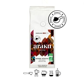 Sachet 200g Café Bio Grande Réserve moulu 2