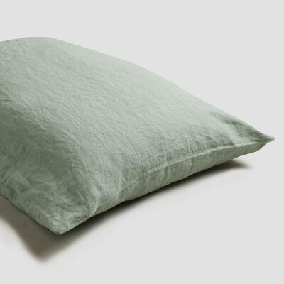 Sage Green Linen Pillowcases (Pair) - Square
