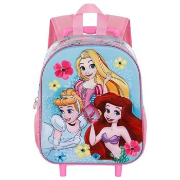 Disney Princesses Adorable-3D Sac à dos avec petites roulettes Bleu 2