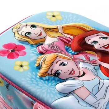 Disney Princesses Adorable-3D Sac à dos avec petites roulettes Bleu 5