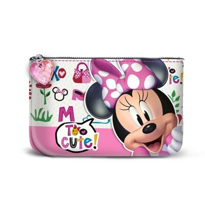 Disney Minnie Mouse Too Cute-Monedero Cuadrado Pequeño, Rosa