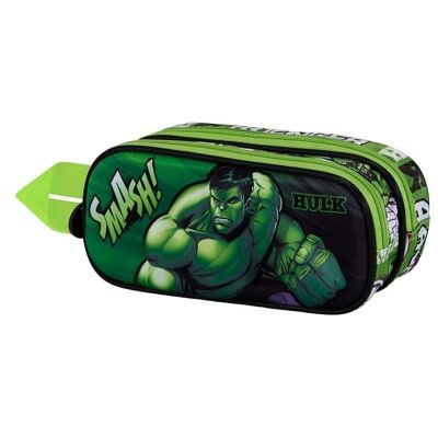 Marvel Hulk Superhuman-Double 3D Pencil Case, Green