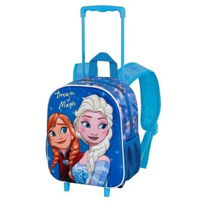 Disney Frozen 2 Dream-Small 3D Backpack with Wheels, Blue