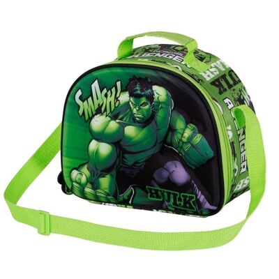 Marvel Hulk Superhuman-Bolsa Portamerienda 3D, Verde