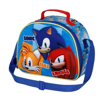 Sega-Sonic Trio-3D Lunch Bag, Blue