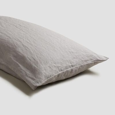 Dove Grey Linen Pillowcases (Pair) - Standard