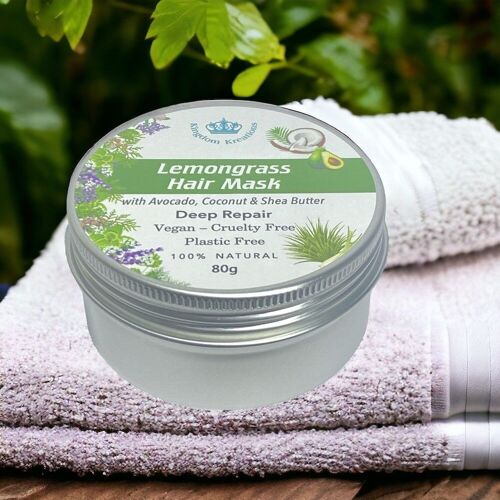 Lemongrass Hair Mask -Deep Repair with Avocado & Coconut Oil