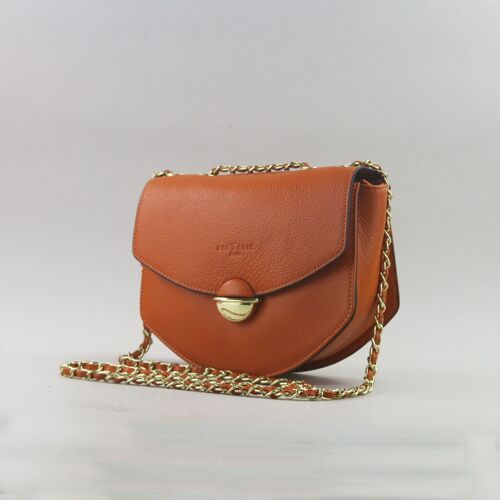 583033 mandarine - Sac cuir