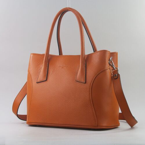 583032 mandarine - Sac cuir