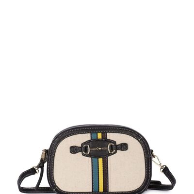 CANVAS CROSSBODY BAG WITH FRONT STRIP