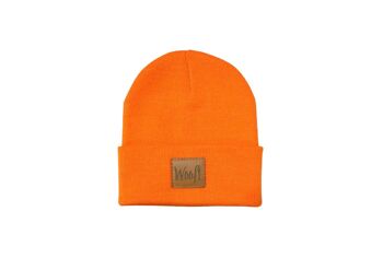 Bonnet orange fluo avec patch 1