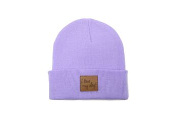 Chapeau lilas avec patch 2