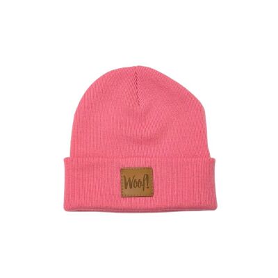 Pink hat with patch