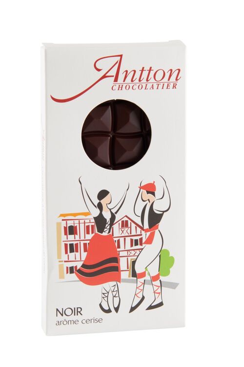 Tablette chocolat noir arôme cerise, 80g